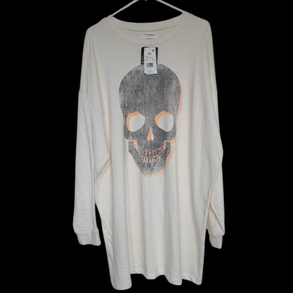 Grayson Threads Halloween Skull Crewneck Long Sweatshirt - Unisex
